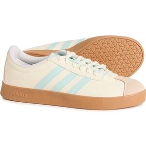 Adidas VL Court Base Women’s Sneakers Cream Mint Gum Sole – NEW